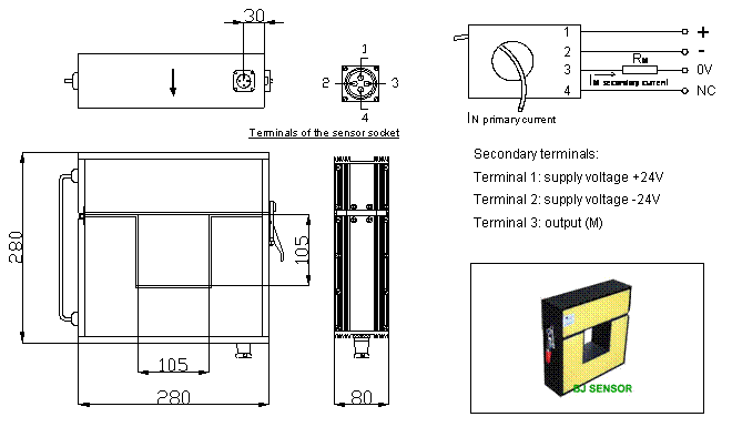  Closed-loop Hall current sensor CHB-4KB, 5KB, 6KB